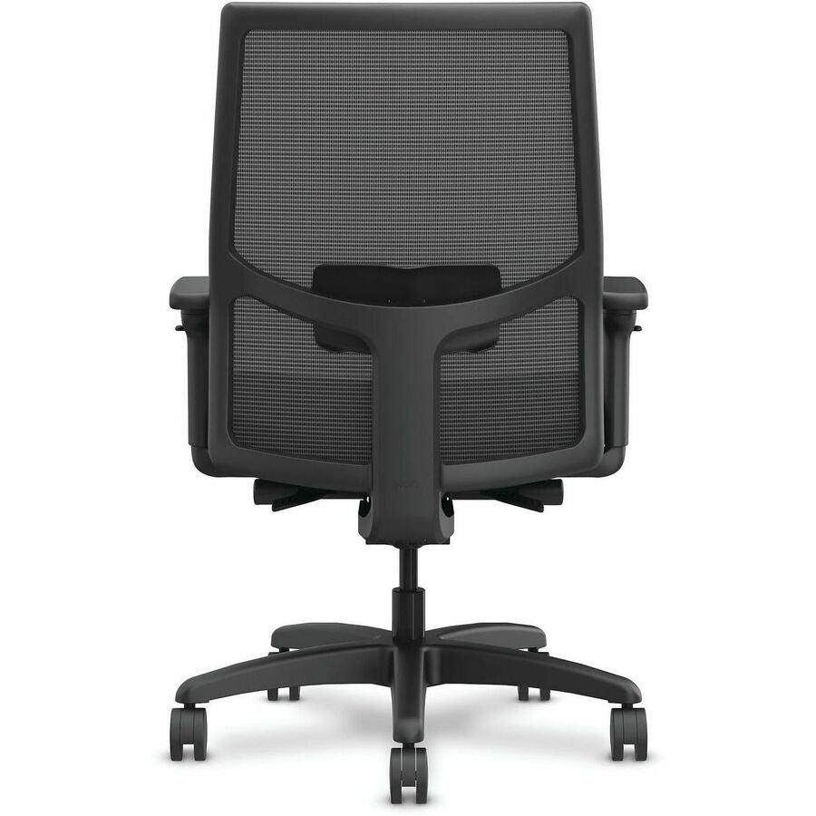 HON Ignition 2.0 Mid-back Big & Tall Task Chair - Black Foam Seat - Black Back - Black Frame - Mid Back - 5-star Base - Armrest - 1 Each