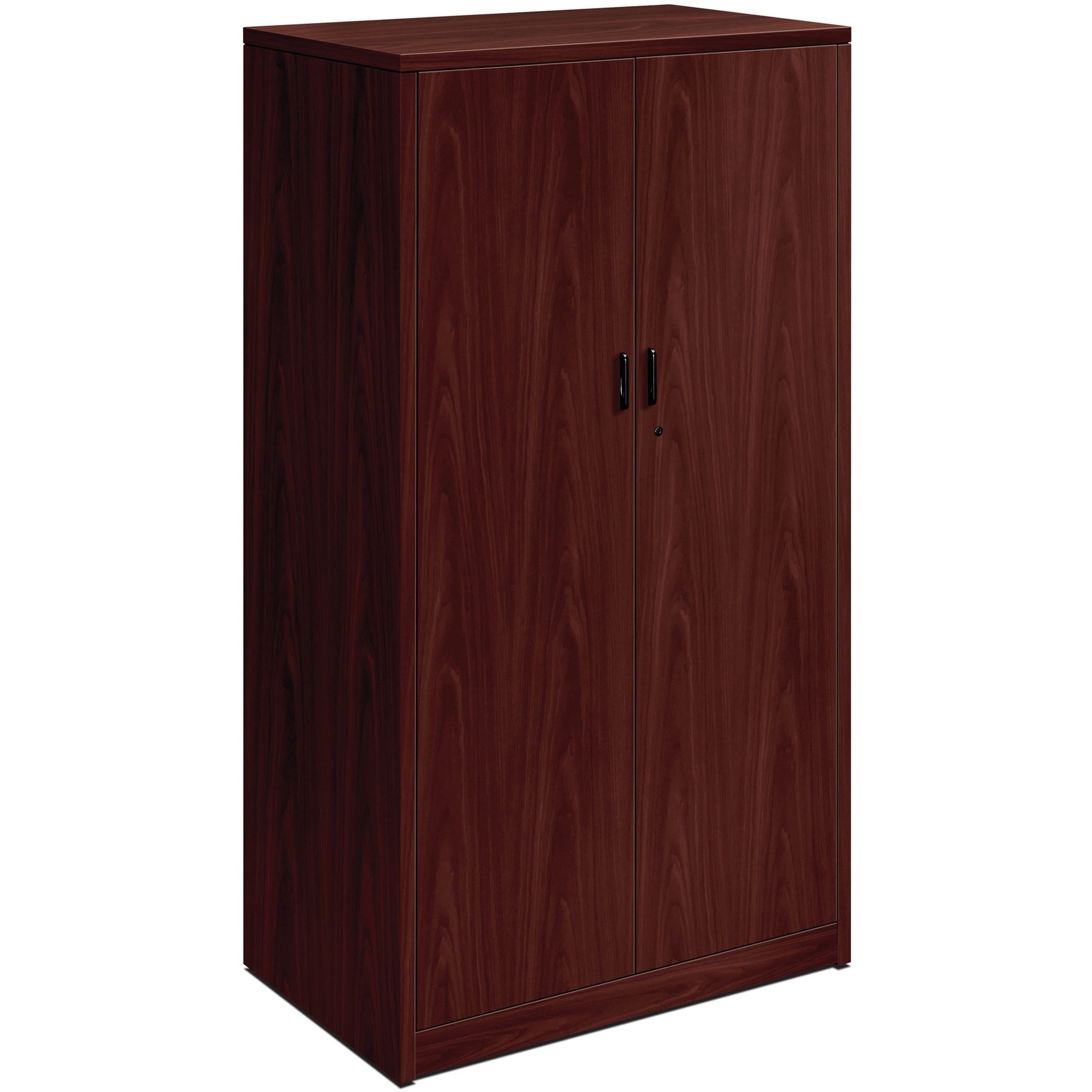 HON 10500 Series Mahogany Laminate Office Desking - 36" x 24"66.6" - 5 Shelve(s) - 3 Adjustable Shelf(ves) - Finish: Thermofused Laminate (TFL), Mahogany Laminate