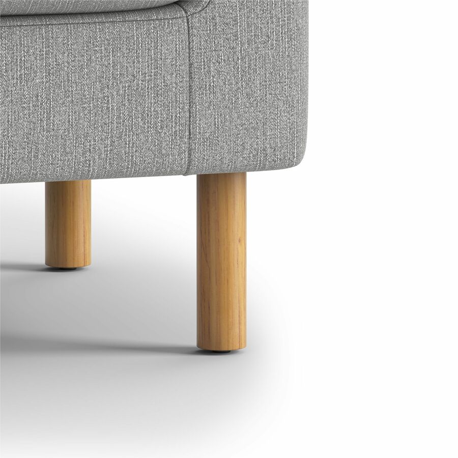 Parkwyn Series Club Chair, 33" x 26.75" x 29", Gray Seat, Gray Back, Oak Base