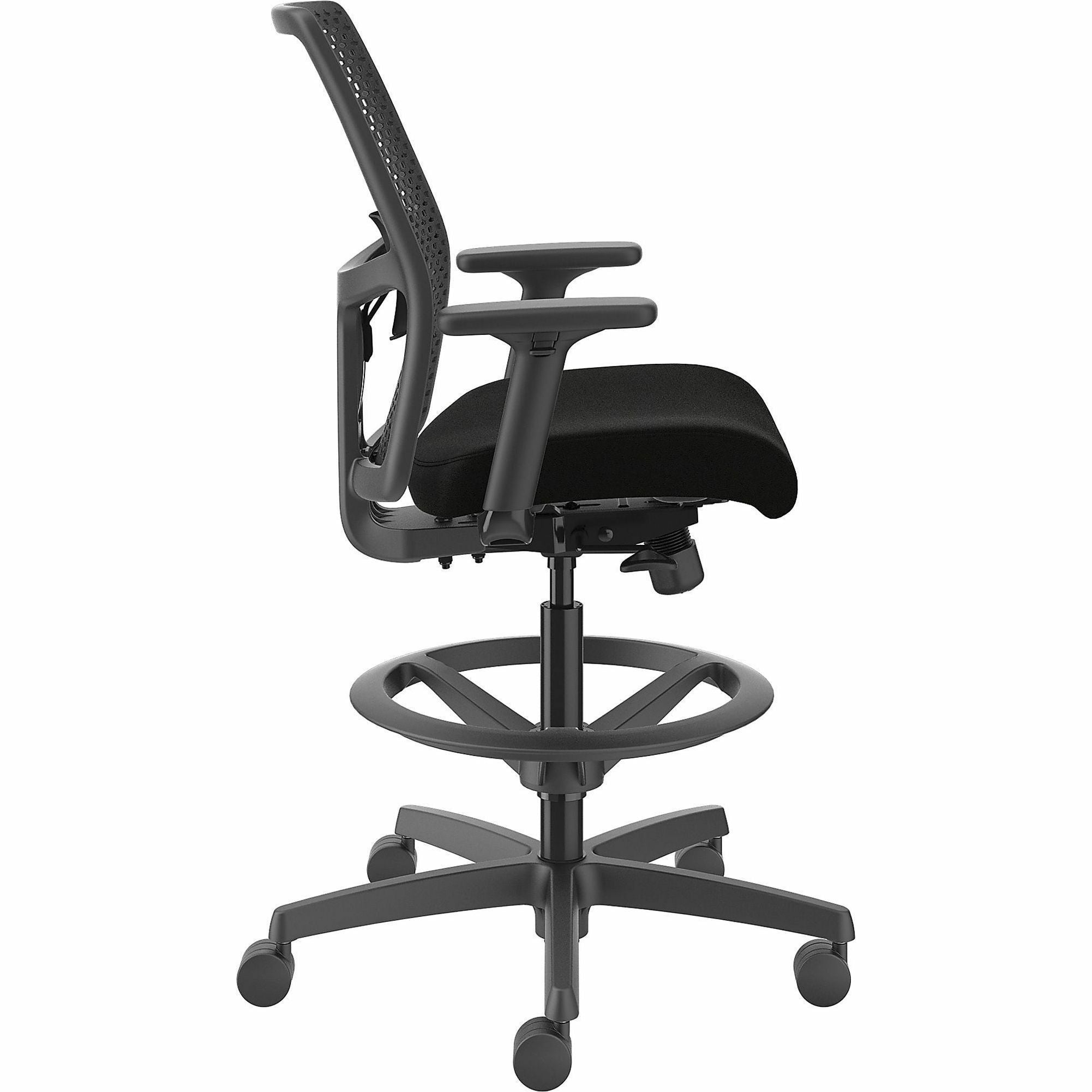 hon-ignition-reactiv-low-back-task-stool-black-foam-seat-black-frame-low-back-5-star-base-armrest-1-each_honi1ra1a0u10at - 5