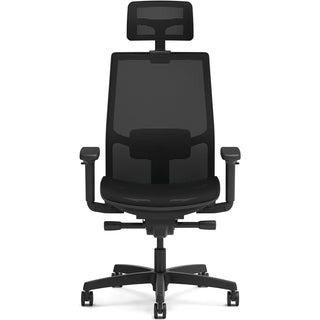 Ignition 2.0 4-Way Stretch Mesh Back and Seat Task Chair, Supports Up to 300 lb, 17" to 21" Seat, Black Seat, Black Base