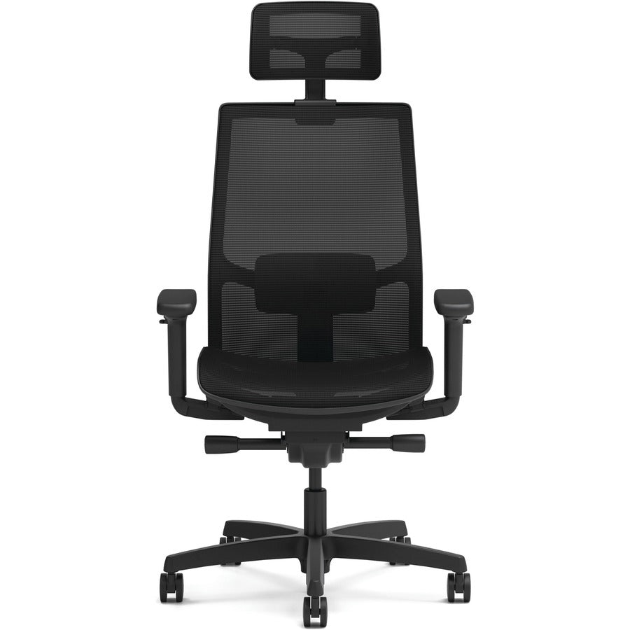 Ignition 2.0 4-Way Stretch Mesh Back and Seat Task Chair, Supports Up to 300 lb, 17" to 21" Seat, Black Seat, Black Base