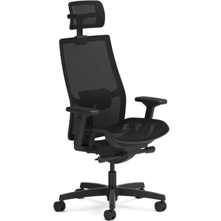 Ignition 2.0 4-Way Stretch Mesh Back and Seat Task Chair, Supports Up to 300 lb, 17" to 21" Seat, Black Seat, Black Base