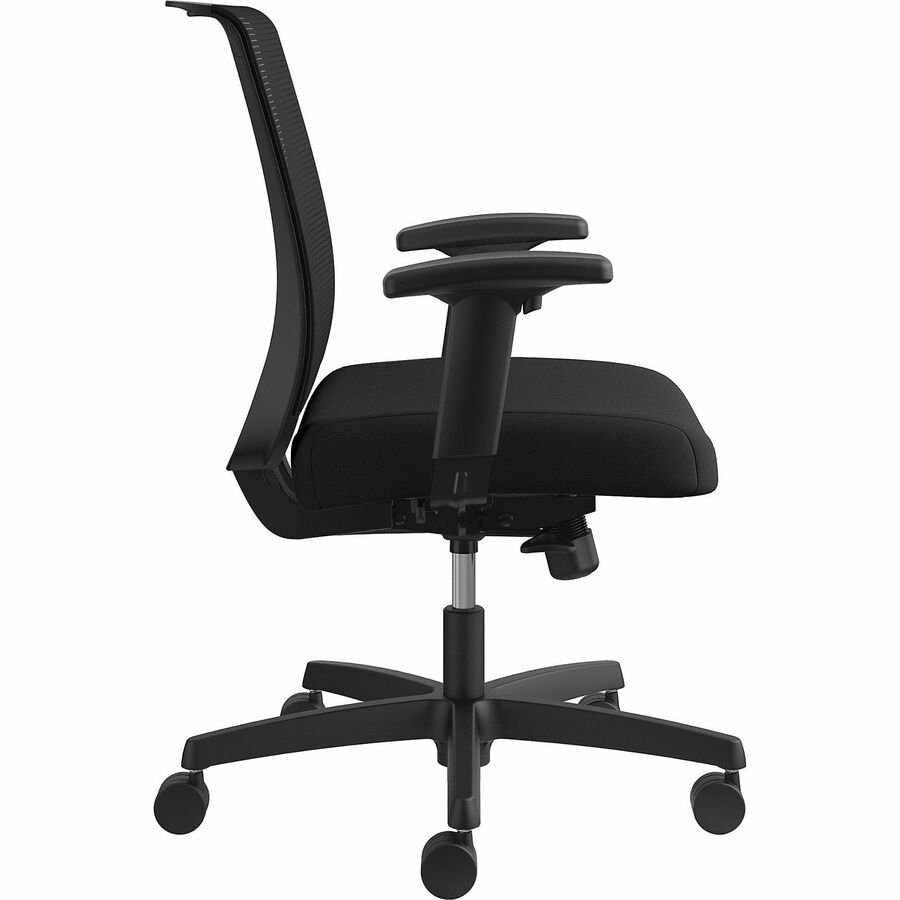 Convergence Mid-Back Task Chair, Swivel-Tilt, Up to 275lb, 16.5" to 21" Seat Ht, Black Seat/Back/Frame,Ships in 7-10 Bus Days