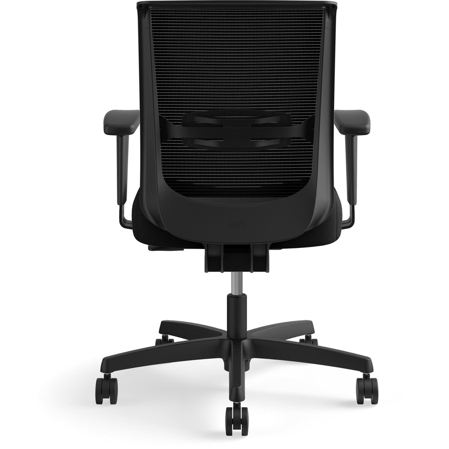 Convergence Mid-Back Task Chair, Swivel-Tilt, Up to 275lb, 16.5" to 21" Seat Ht, Black Seat/Back/Frame,Ships in 7-10 Bus Days