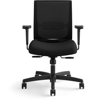 Convergence Mid-Back Task Chair, Swivel-Tilt, Up to 275lb, 16.5" to 21" Seat Ht, Black Seat/Back/Frame,Ships in 7-10 Bus Days