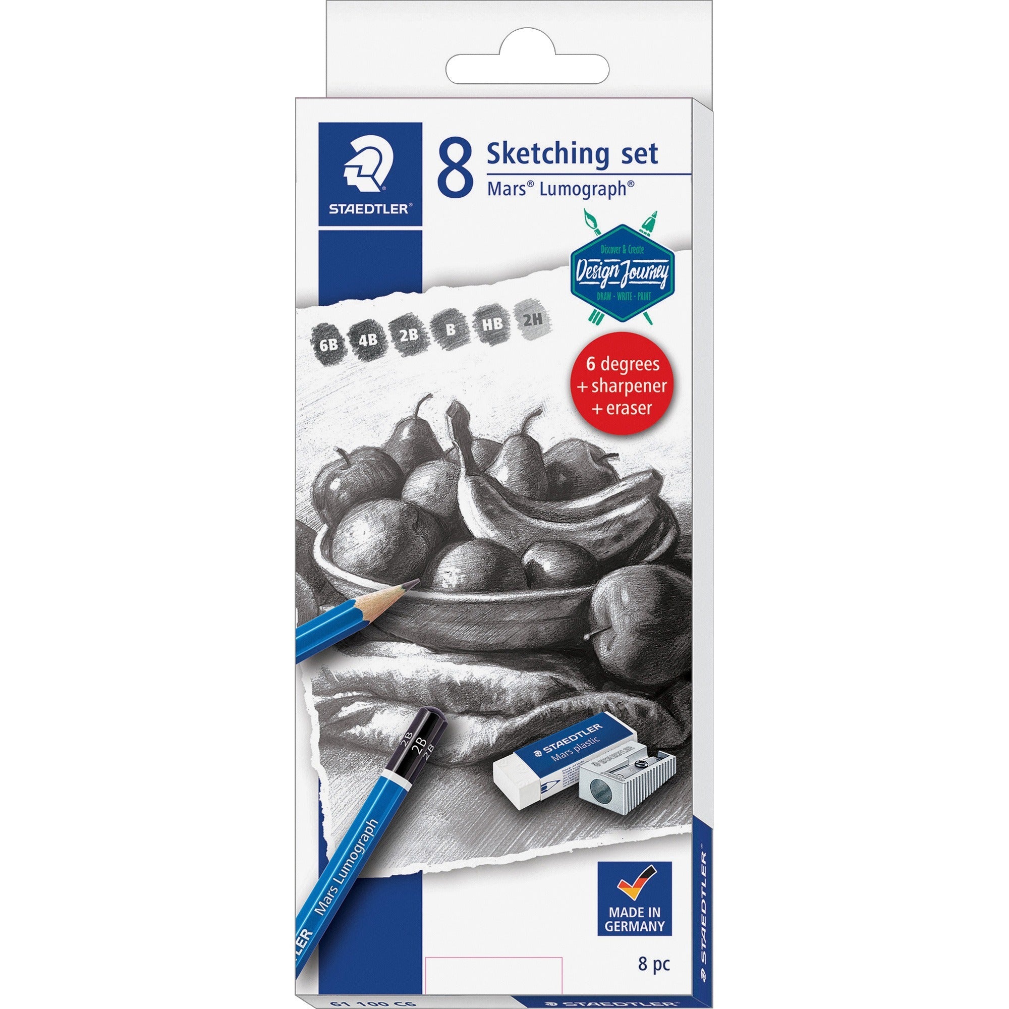 Staedtler Mars Lumograph Graphite Pencil Set - 6 / Pack