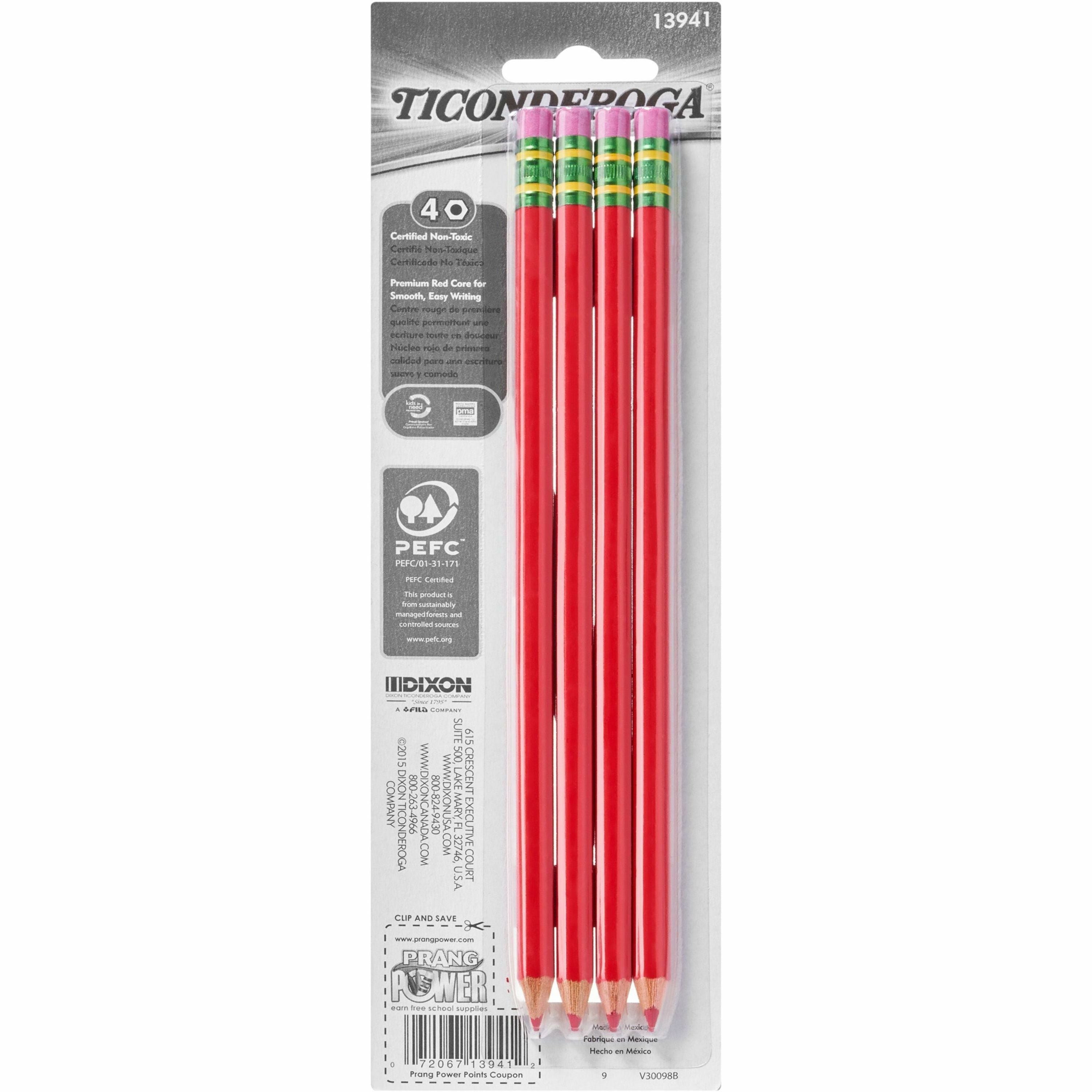 ticonderoga-erasable-pre-sharpened-checking-pencils-red-lead-red-barrel-4-box_dixx13941 - 2