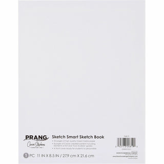 Prang Sketch Smart Sketch Book - 40 Sheets - Letter - 8 1/2" x 11" - White Paper - Acid-free Paper, Heavyweight Sheet - 1 Each - 3