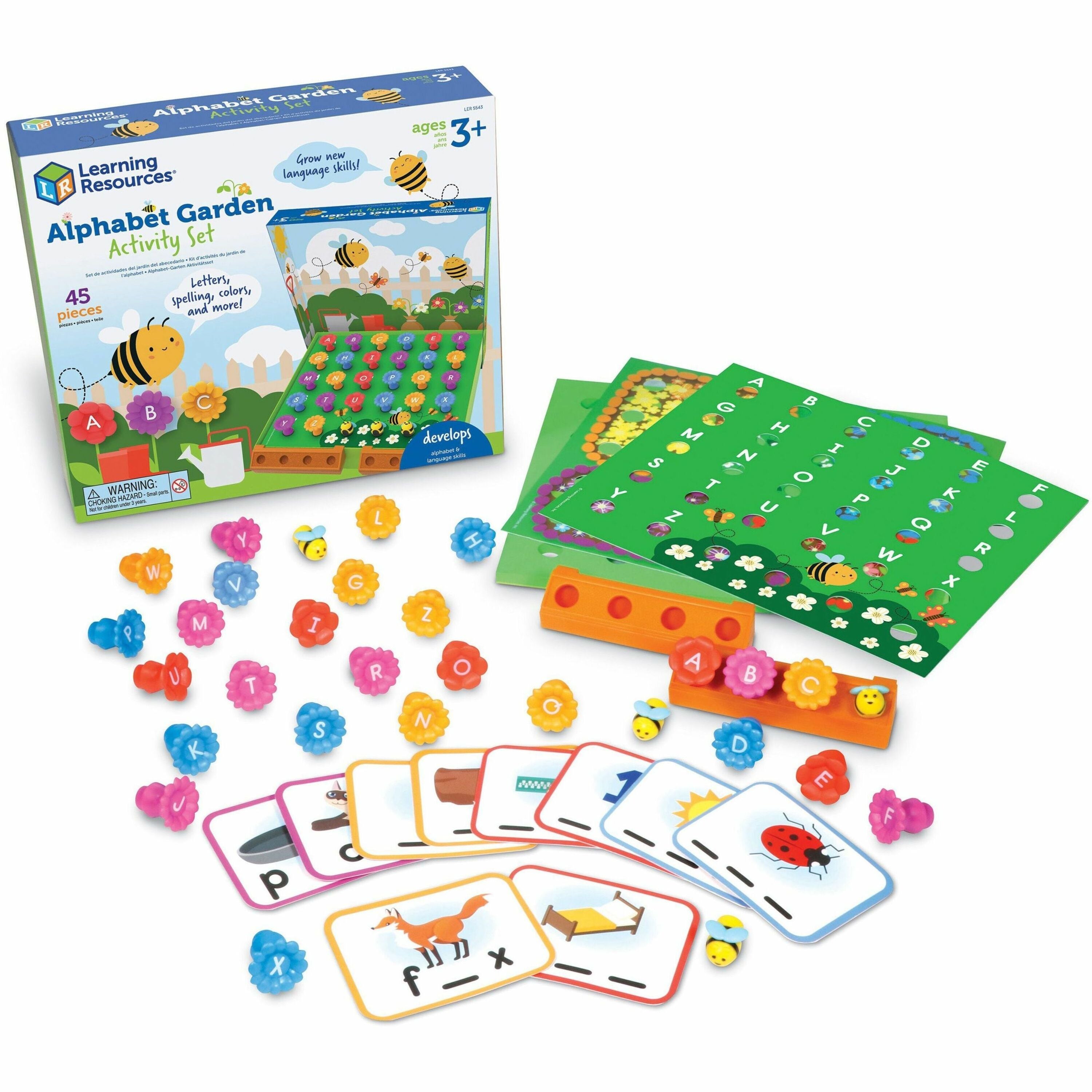 Learning Resources Alphabet Garden Activity Set - Theme/Subject: Early Learning - Skill Learning: Letter Recognition, Alphabet, Sorting, Color, Sound, Letter Matching, Spelling - 3-7 Year - 1 Each