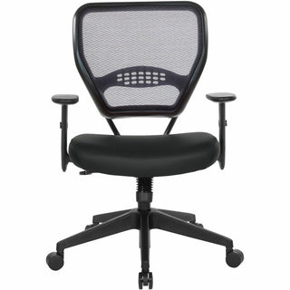 Office Star 5500 Dillon Back & Seat Managers Chair - Black Vinyl Seat - Black Vinyl Back - 5-star Base - Armrest - 1 Each