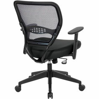 Office Star 5500 Dillon Back & Seat Managers Chair - Black Vinyl Seat - Black Vinyl Back - 5-star Base - Armrest - 1 Each