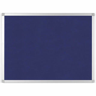 MasterVision Ayda Fabric Bulletin Board - 18" x 24" - 18" Height x 24" Width - Blue Felt, Fabric Surface - Self-healing, Durable, Resilient - Aluminum Frame Each