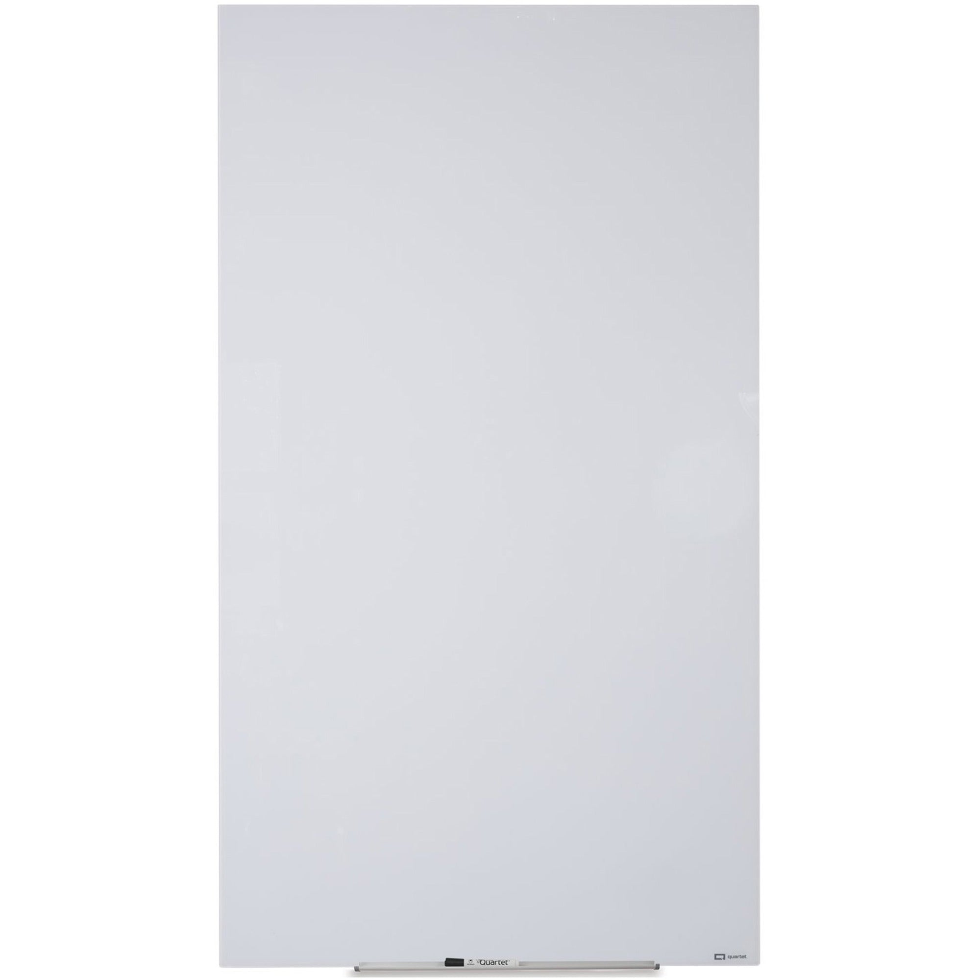 InvisaMount Vertical Magnetic Glass Dry-Erase Boards, 28 x 50, White Surface