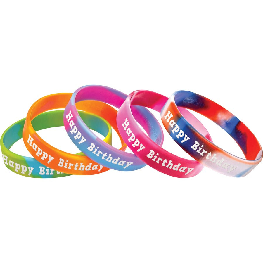 teacher-created-resources-happy-birthday-wristbands-10-set-multi-silicone_tcr6565 - 2