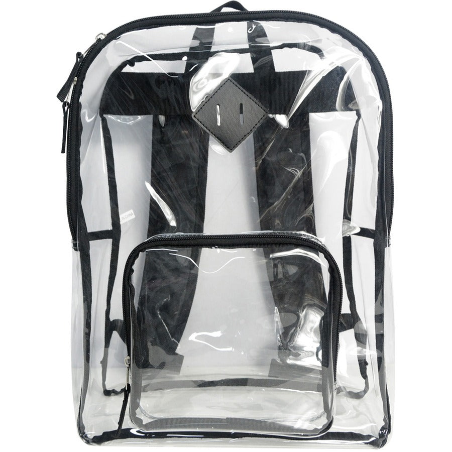 Sparco Carrying Case (Backpack) Multipurpose - Clear - Polyvinyl Chloride (PVC), 420D Oxford Body - Shoulder Strap, Handle - 17" Height x 12" Width x 5" Depth - 1 Each