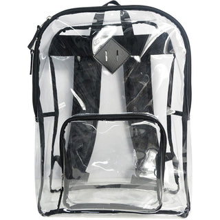 Sparco Carrying Case (Backpack) Multipurpose - Clear - Polyvinyl Chloride (PVC), 420D Oxford Body - Shoulder Strap, Handle - 17" Height x 12" Width x 5" Depth - 1 Each