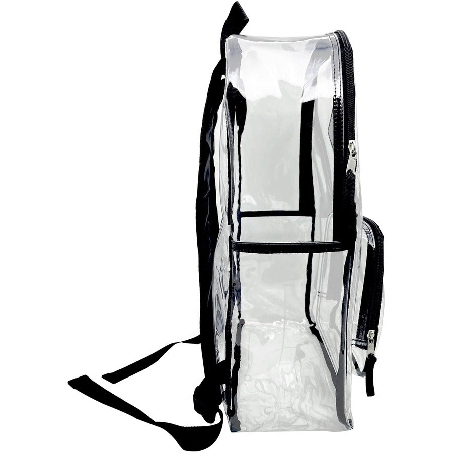 Sparco Carrying Case (Backpack) Multipurpose - Clear - Polyvinyl Chloride (PVC), 420D Oxford Body - Shoulder Strap, Handle - 17" Height x 12" Width x 5" Depth - 1 Each