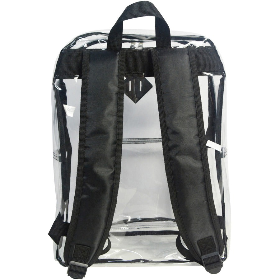 Sparco Carrying Case (Backpack) Multipurpose - Clear - Polyvinyl Chloride (PVC), 420D Oxford Body - Shoulder Strap, Handle - 17" Height x 12" Width x 5" Depth - 1 Each