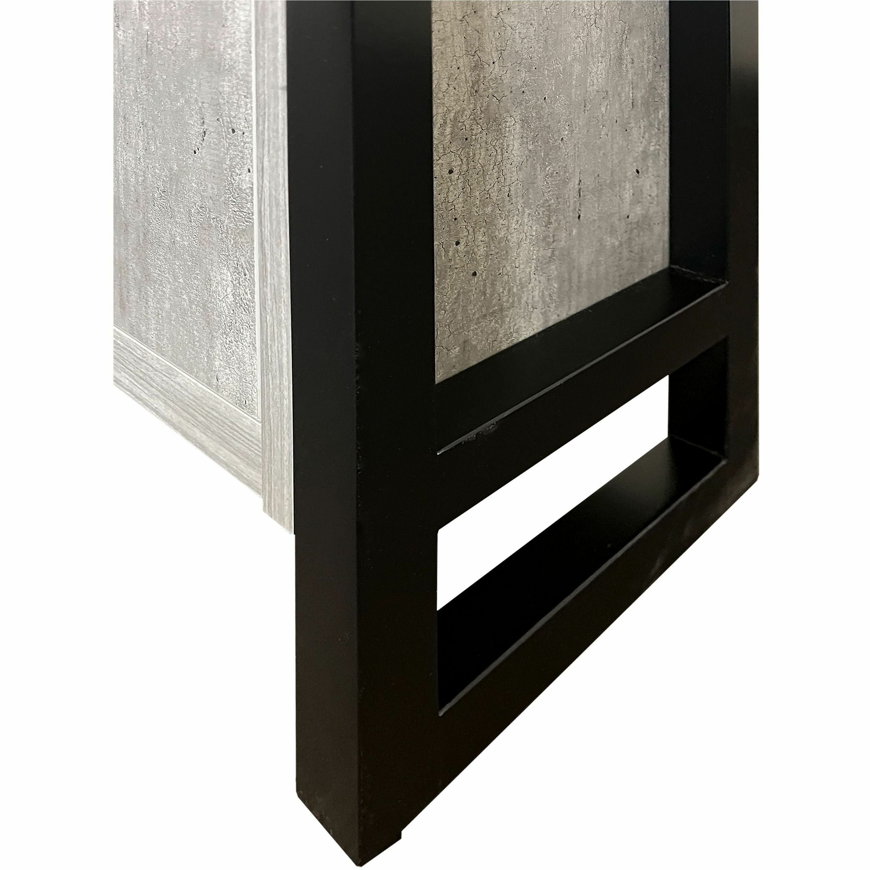 martin-mason-concrete-laminate-unit-36-x-12-x-78-2-x-doors-storage-cabinet-adjustable-shelf-dark-bronze-stone-concrete-laminate_mrtmnc3678d - 2
