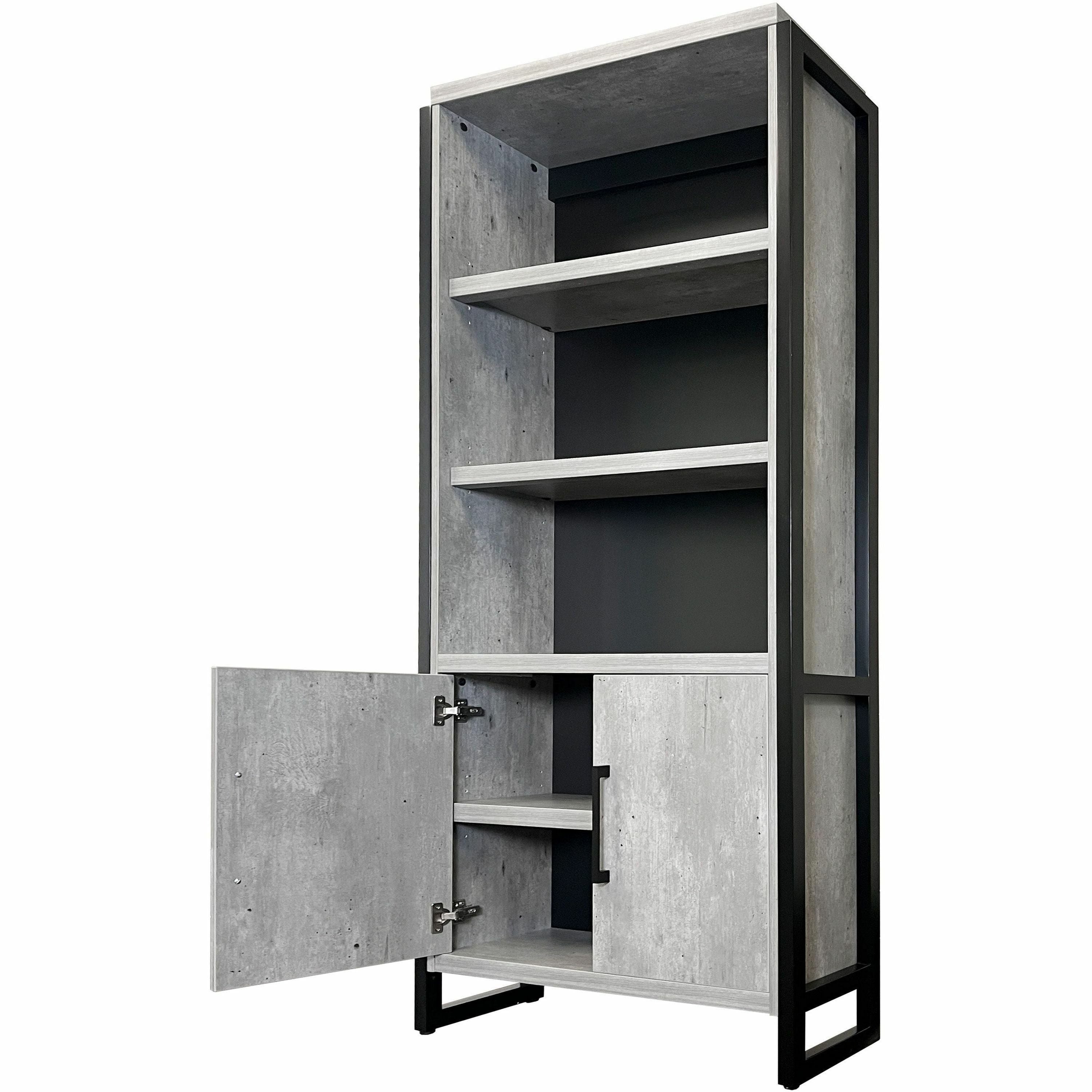 martin-mason-concrete-laminate-unit-36-x-12-x-78-2-x-doors-storage-cabinet-adjustable-shelf-dark-bronze-stone-concrete-laminate_mrtmnc3678d - 1