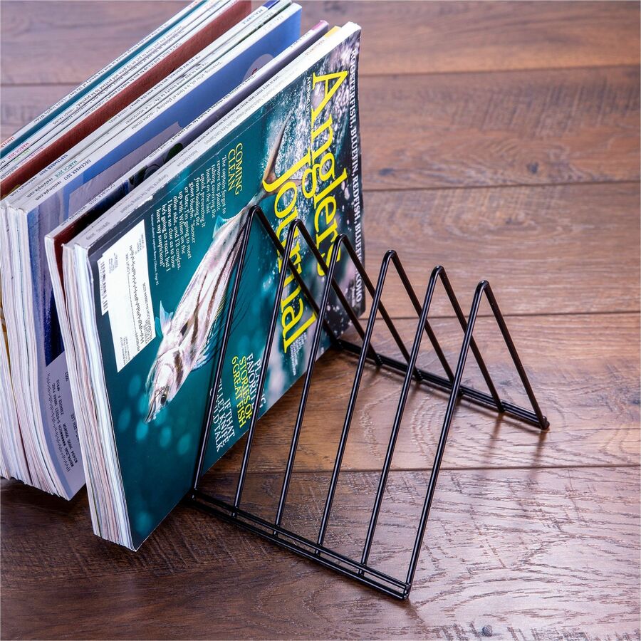 Officemate Triangle Wire Sorter - 7" Height x 7" Width x 11" DepthDesktop - Sturdy - Black - Steel Wire - 1 Each