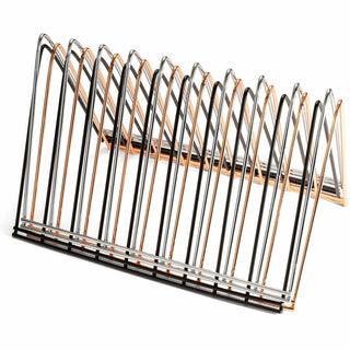Officemate Triangle Wire Sorter - 7" Height x 7" Width x 11" DepthDesktop - Sturdy - Rose Gold - Steel Wire - 1 Each