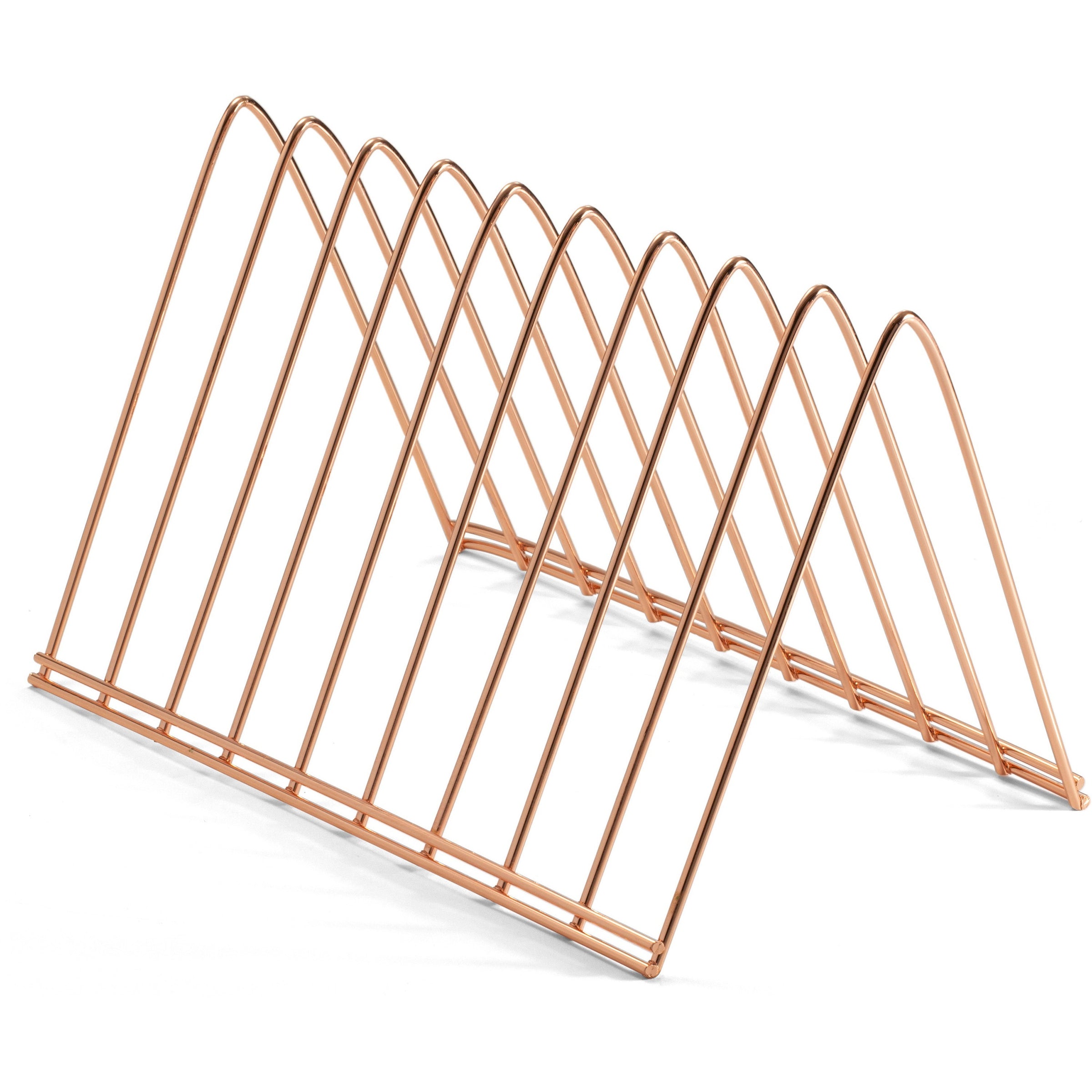 Officemate Triangle Wire Sorter - 7" Height x 7" Width x 11" DepthDesktop - Sturdy - Rose Gold - Steel Wire - 1 Each