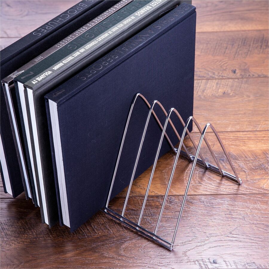 Officemate Triangle Wire Sorter - 7" Height x 7" Width x 11" DepthDesktop - Sturdy - Rose Gold - Steel Wire - 1 Each