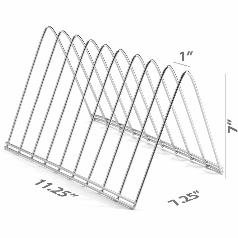 Officemate Triangle Wire Sorter - 7" Height x 7" Width x 11" DepthDesktop - Sturdy - Rose Gold - Steel Wire - 1 Each