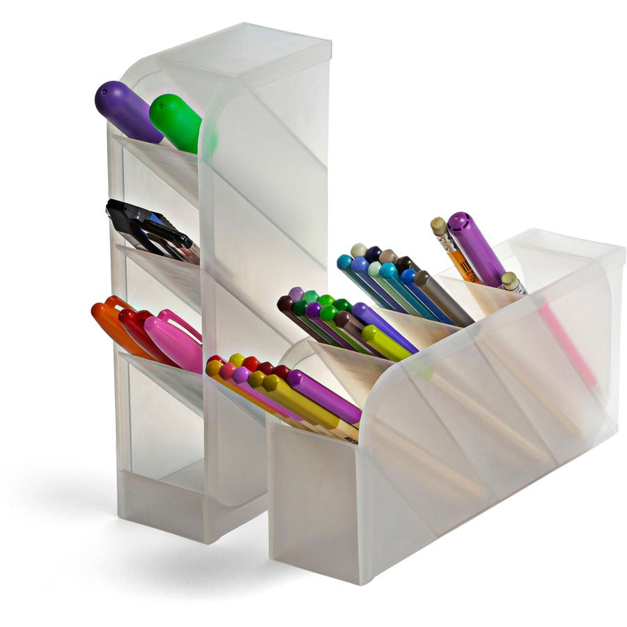 officemate-pen-holder-desk-organizer-8-compartments-horizontal-vertical-8-height-x-4-width-x-37-depthdesktop-durable-pen-holder-translucent-white-plastic-1-pack_oic21542 - 3