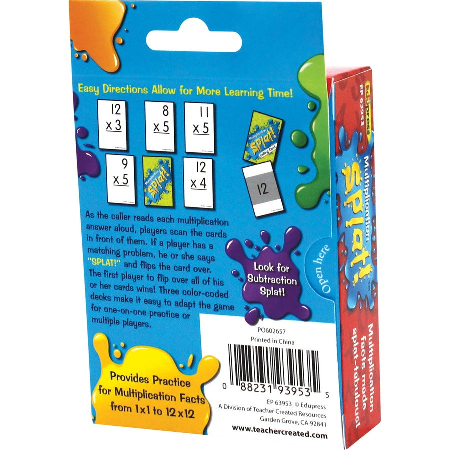 Teacher Created Resources Math Splat Multiplication - Educational - 1 Each