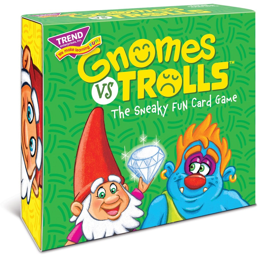 Trend Gnomes vs Trolls Three Corner Card Game - Matching - 2 to 4 Players - 1 Each