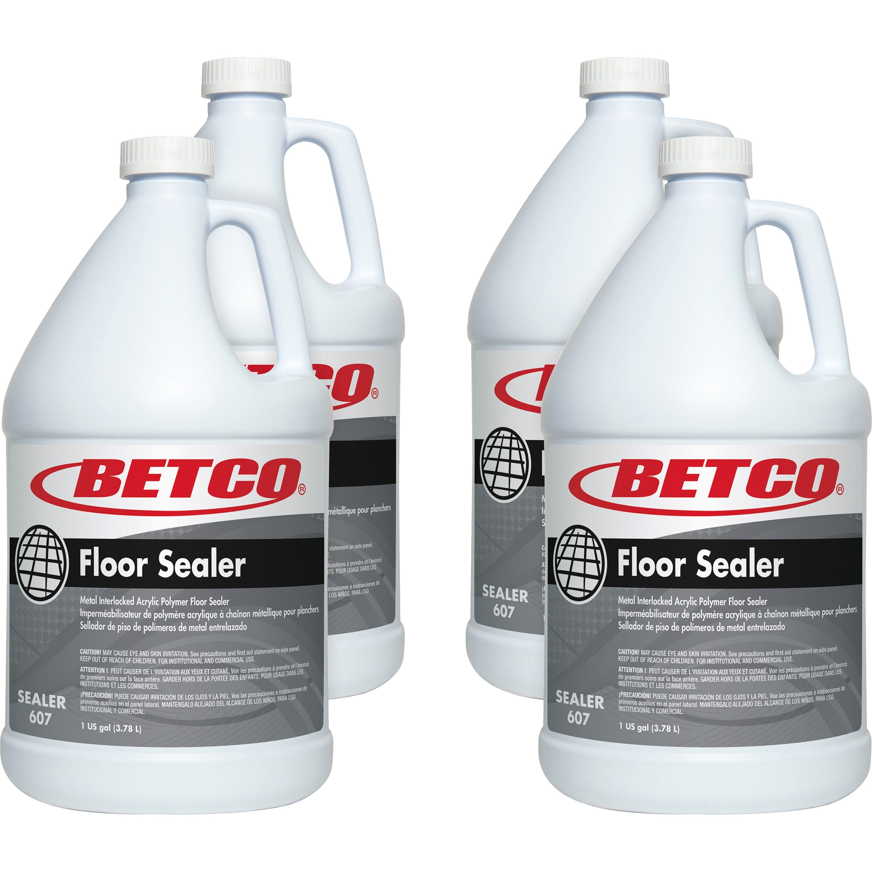 Betco Acrylic Floor Sealer - 128 fl oz (4 quart) - Characteristic Scent - 4 / Carton - Durable, Detergent Resistant, Non-yellowing, Non-powdering, Water Based, Long Lasting - Clear, Milky White - 1