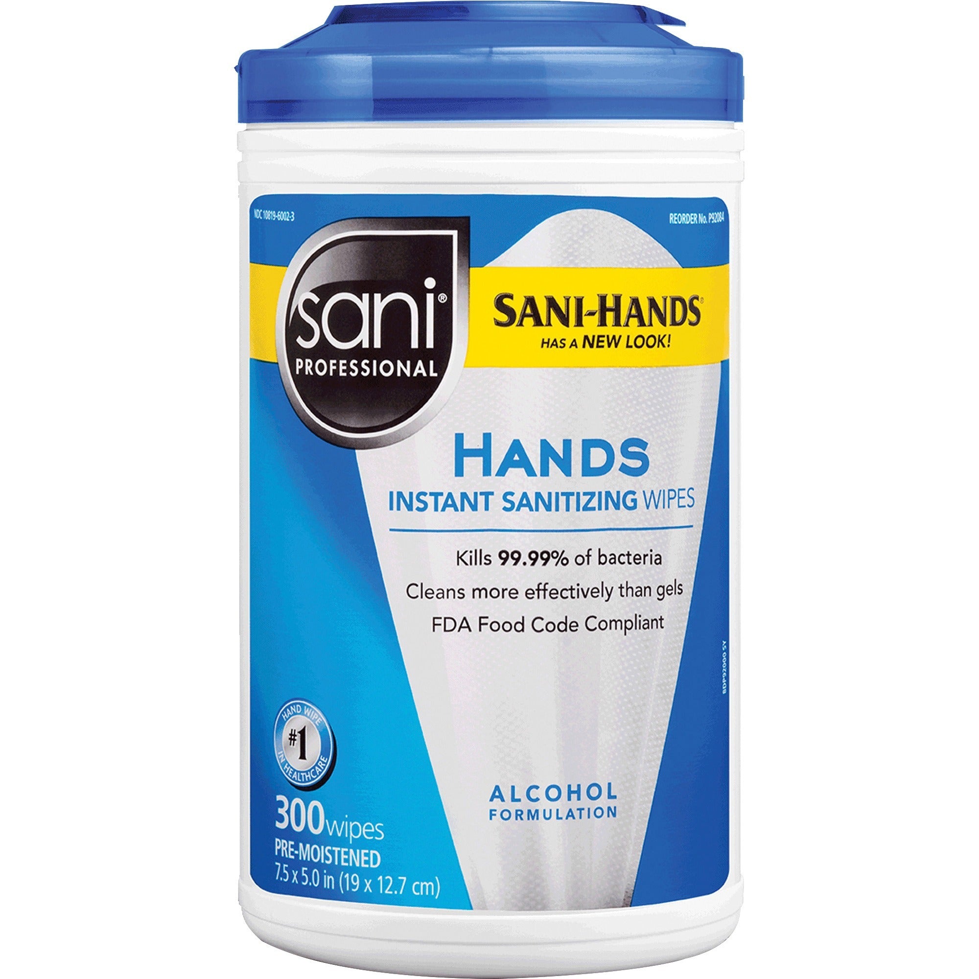 pdi-hands-instant-sanitizing-wipes-white-moisturizing-for-hand-food-service-300-per-canister-1-each_pdip92084 - 1