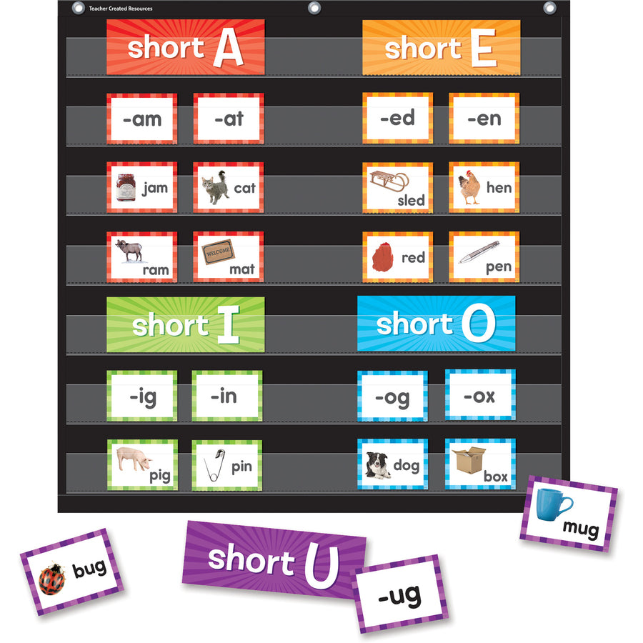 teacher-created-resources-short-vowels-pocket-chart-cards-skill-learning-short-vowels-205-pieces-1-pack_tcr20850 - 2