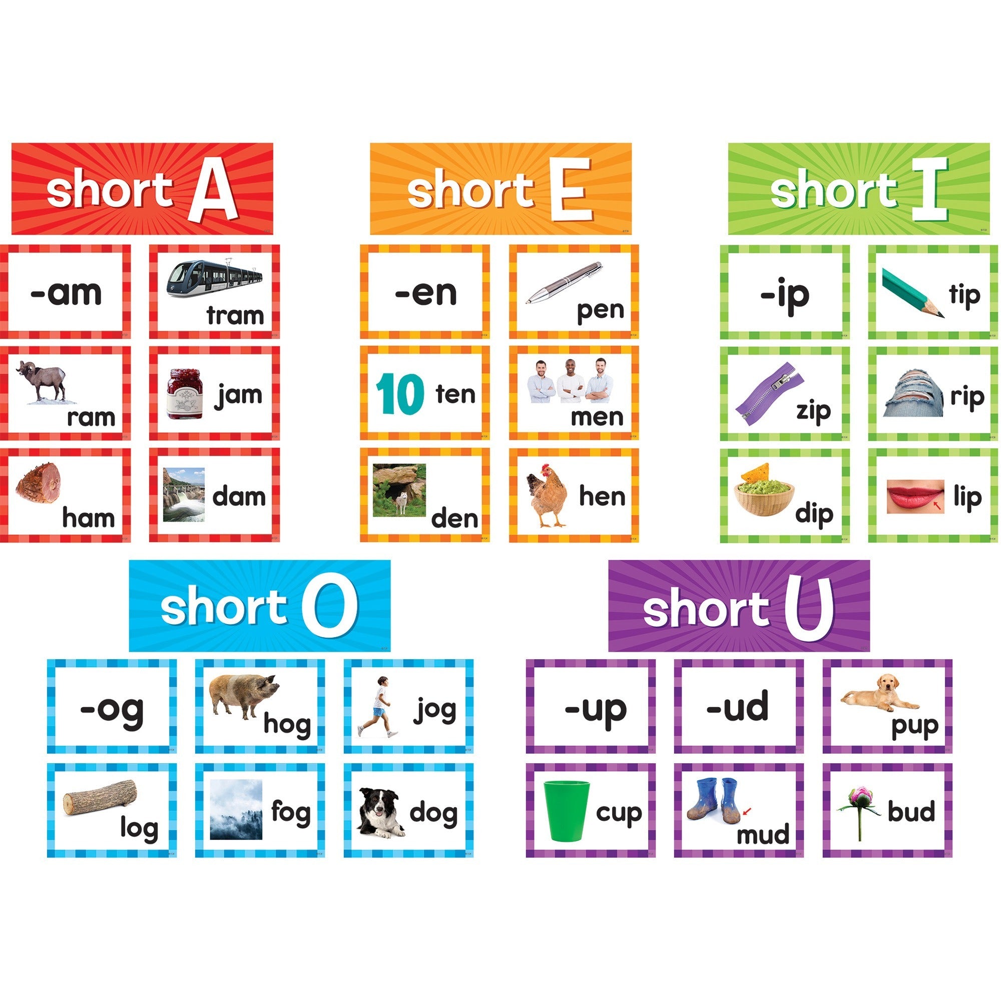 teacher-created-resources-short-vowels-pocket-chart-cards-skill-learning-short-vowels-205-pieces-1-pack_tcr20850 - 1