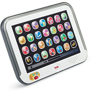 Fisher-Price Pretend Tablet Learning Toy With Lights And Music, Gray, Baby And Toddler Toy - Skill Learning: Music, Light, Sound, Letter, Word, Songs - 1-3 Year - Gray