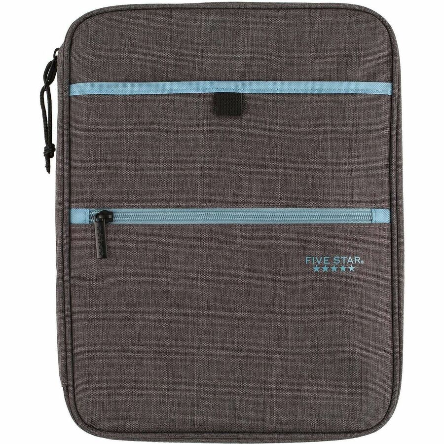 Mead Five Star Carry-All Zipper Binder - 1" Binder Capacity - 225 Sheet Capacity - 3 x Ring Fastener(s) - 4 Divider(s) - Polyester - Multi-colored - Pocket, Punched, Durable, Zipper Closure - 1 Each