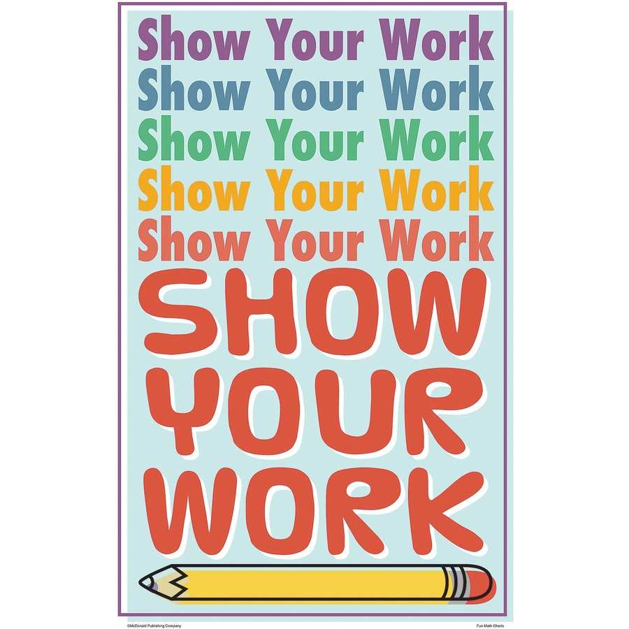 Teacher Created Resources Math Fun Posters - 11" Width x 17" Height - Multi