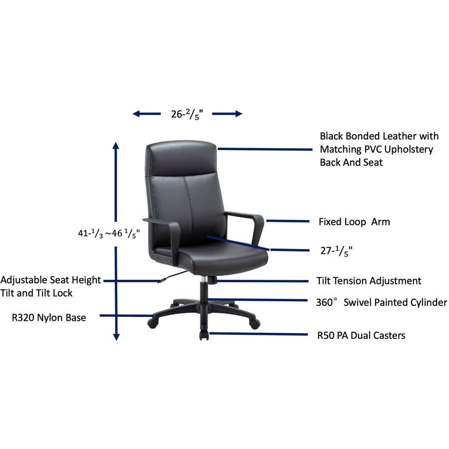 lorell-high-back-bonded-leather-chair-black-bonded-leather-seat-black-bonded-leather-back-high-back-armrest-1-each_llr41851 - 7