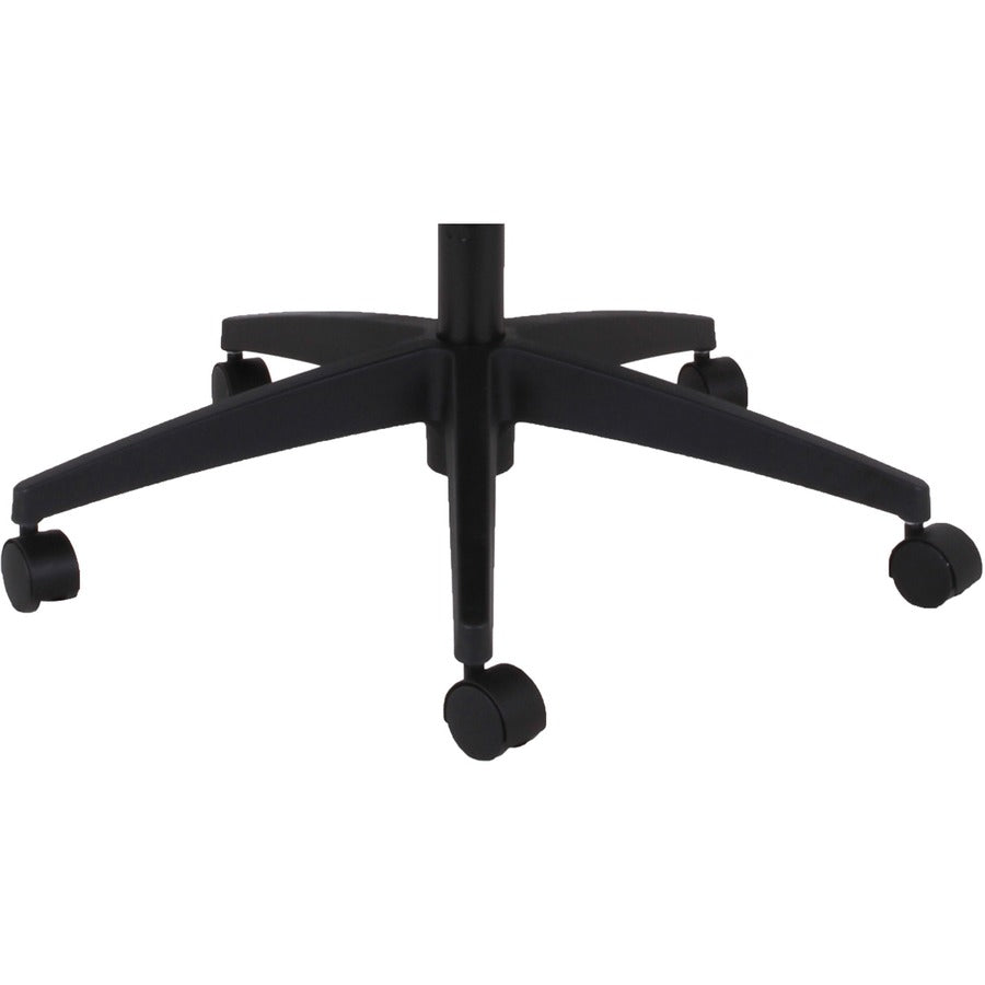 Lorell Mid-back Mesh Chair - Black Seat - Black Mesh Back - Mid Back - 5-star Base - Armrest - 1 Each