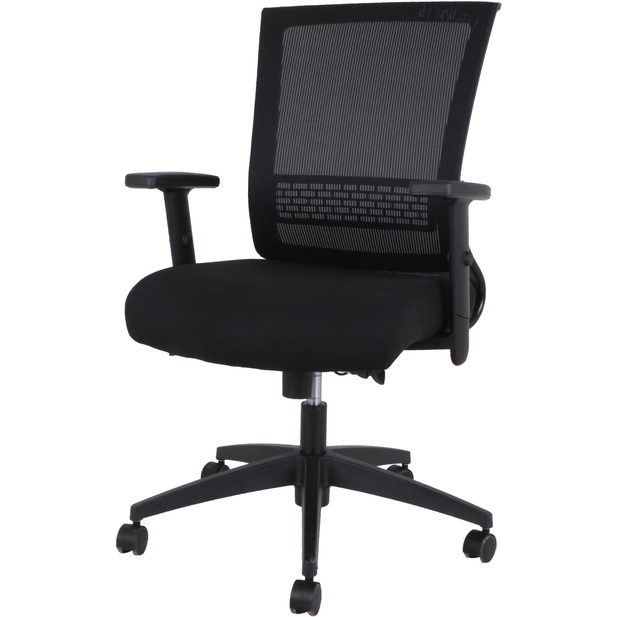 lorell-mid-back-mesh-chair-black-seat-black-mesh-back-mid-back-5-star-base-armrest-1-each_llr42176 - 4