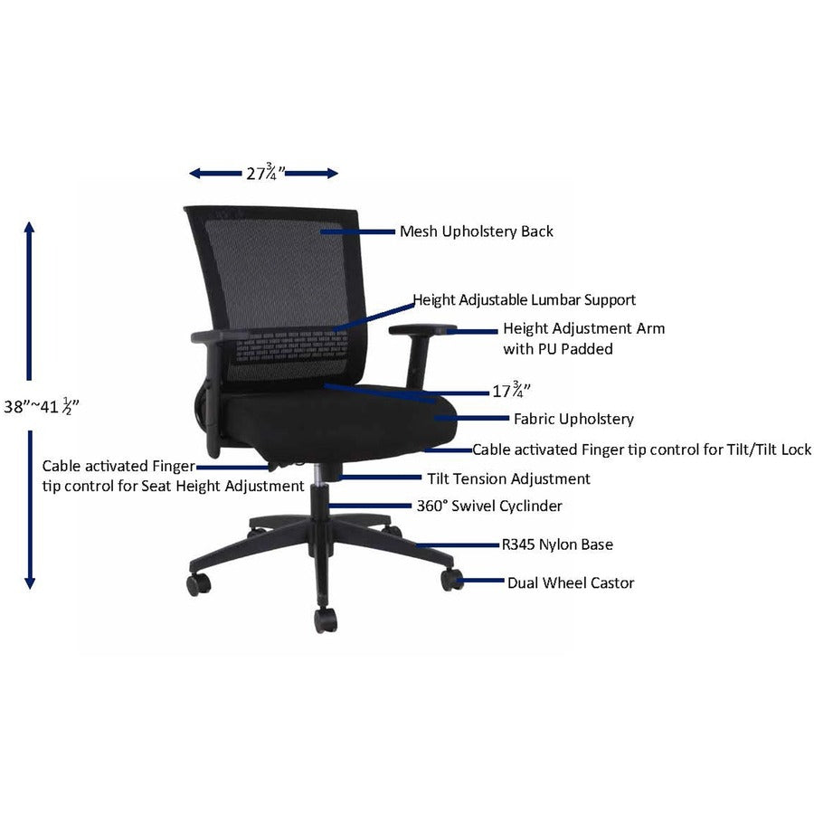 lorell-mid-back-mesh-chair-black-seat-black-mesh-back-mid-back-5-star-base-armrest-1-each_llr42176 - 6