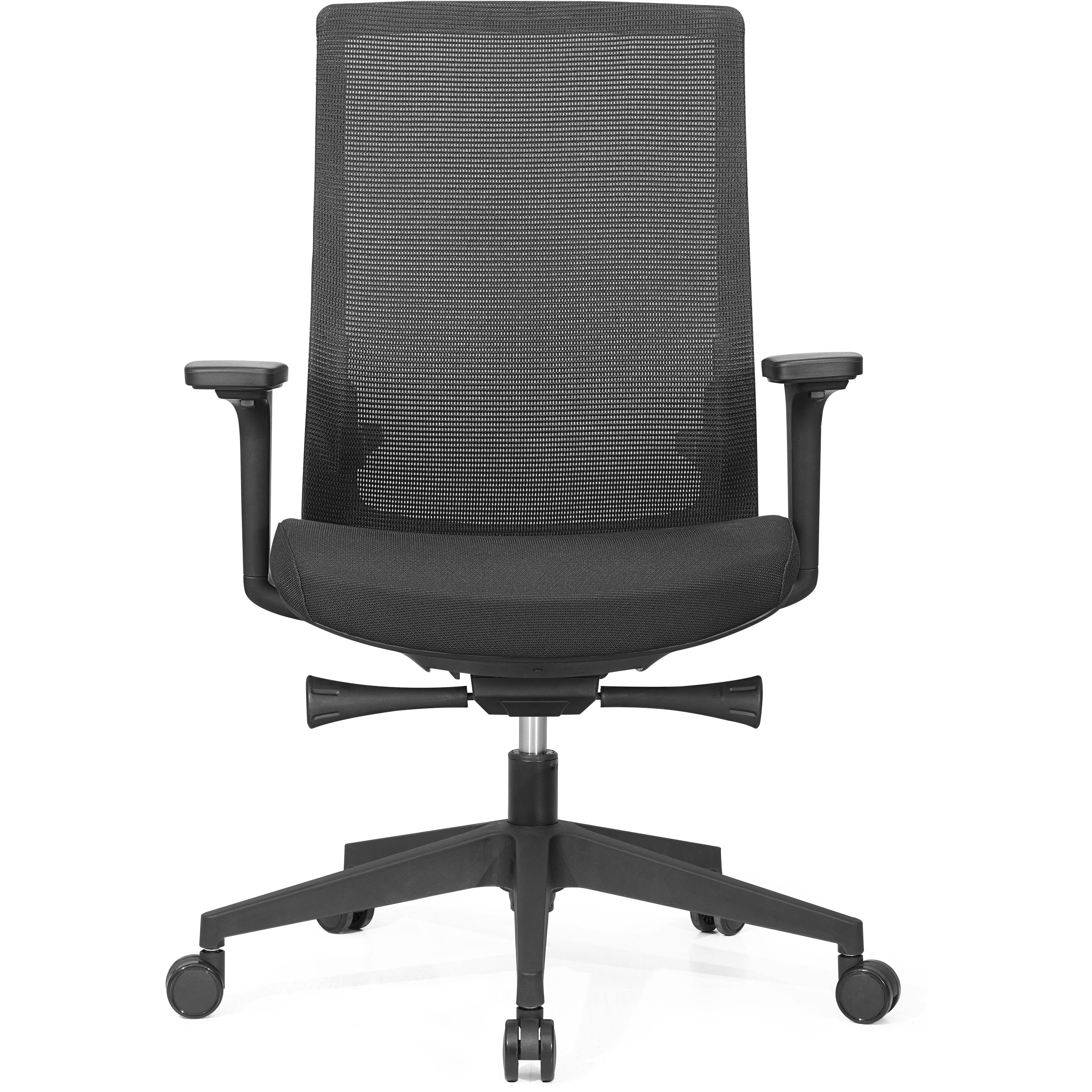 lorell-mid-back-mesh-chair-mid-back-5-star-base-black-armrest-1-each_llr42180 - 3