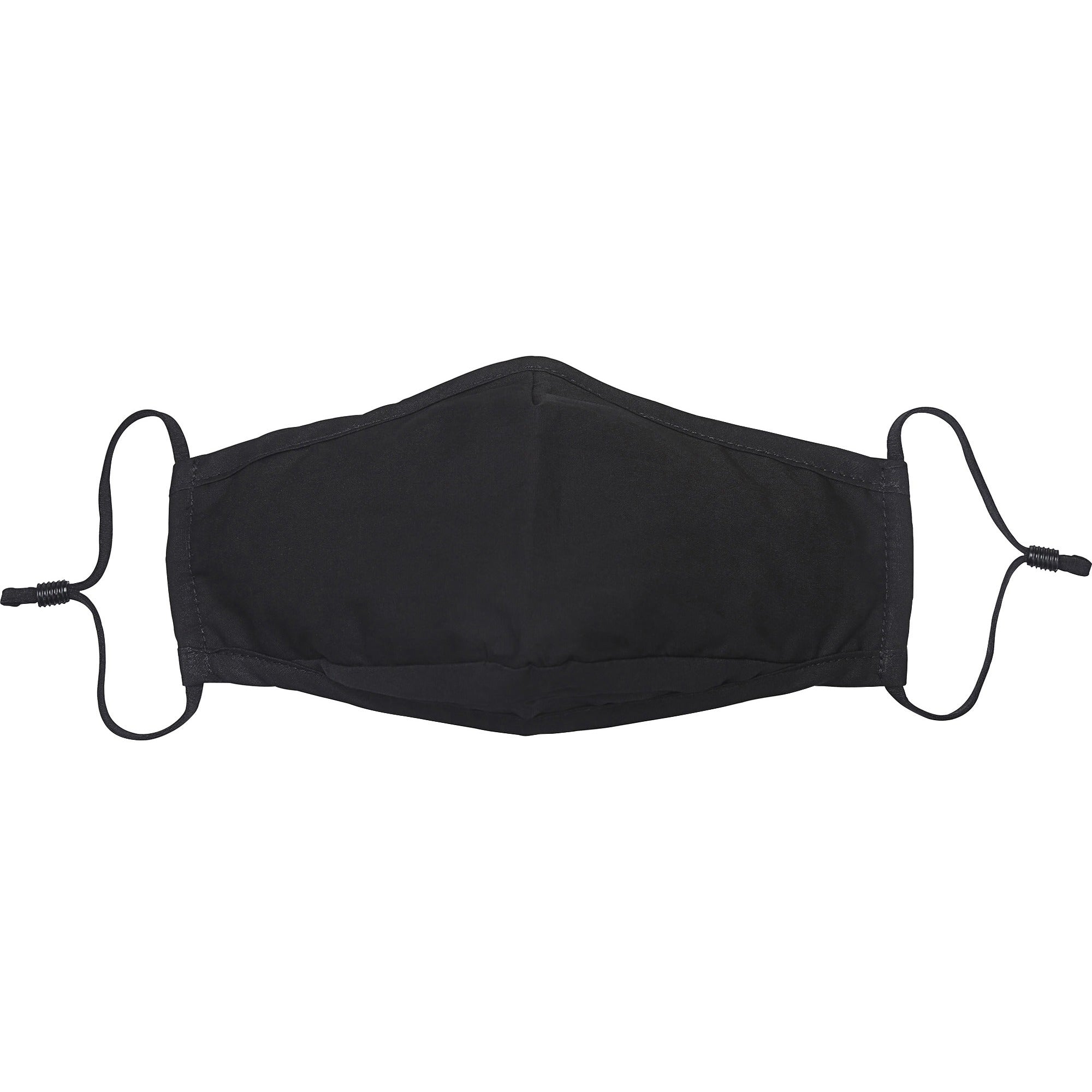 PBT Special Buy Fabric Face Masks - Recommended for: Face - Adult Size - Respiratory Droplet Protection - Fabric, Cotton - Black - 3-layered, Nose Clip, Adjustable Ear Loop, Comfortable, Washable, Filter Pocket - 1 Bag