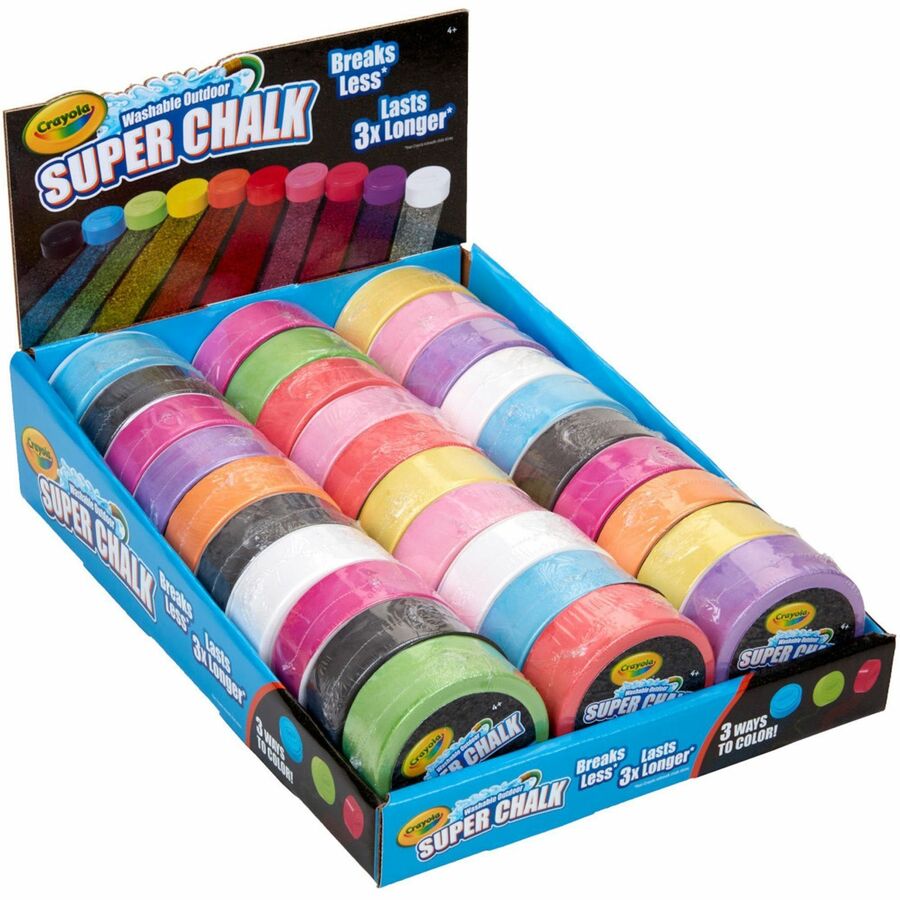Crayola Outdoor Super Chalk - Assorted - 30 / Set
