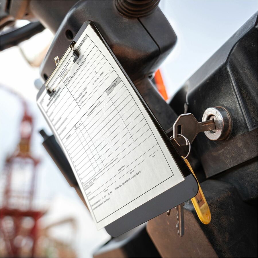 Officemate Magnetic Clipboard - Plastic - Black - 1 Each