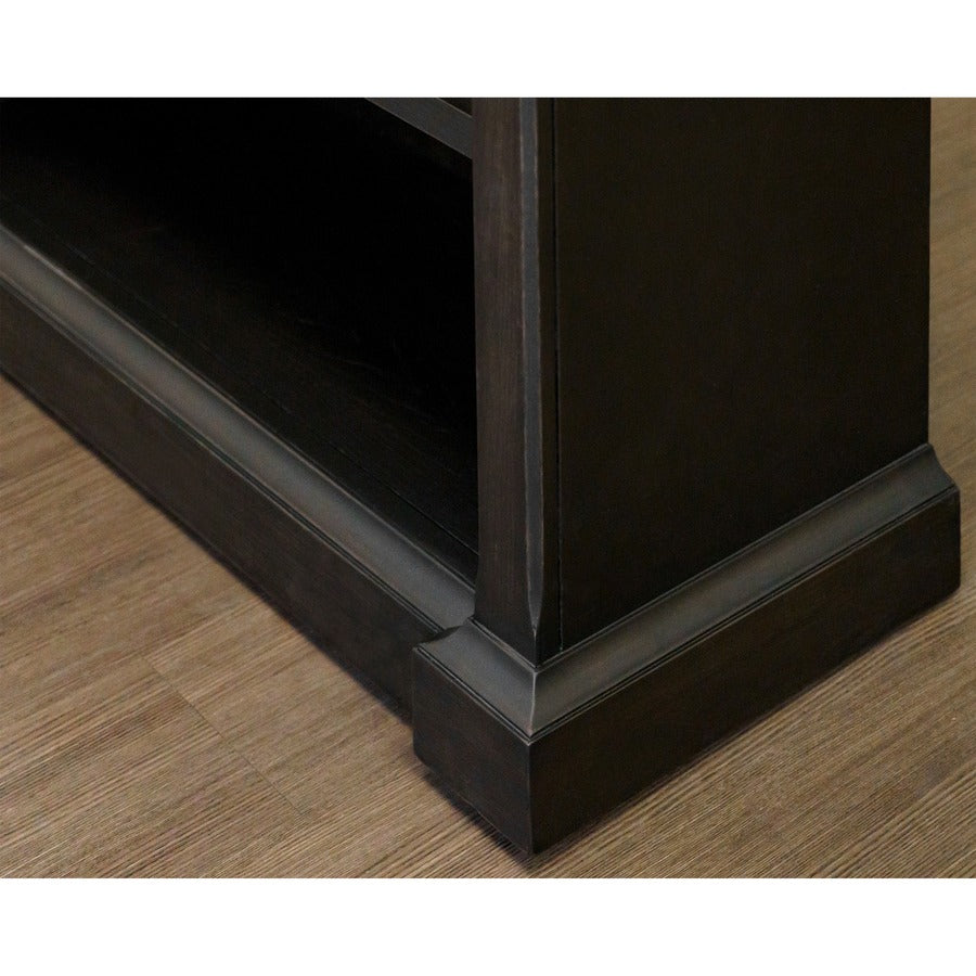 Martin Kingston Office Desking Unit - 38" x 14"78" - 5 Shelve(s) - 4 Adjustable Shelf(ves) - Material: Wood - Finish: Dark Chocolate, Rub Through
