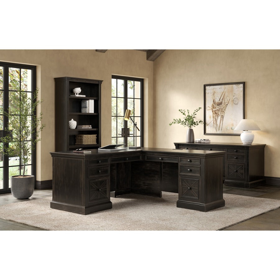 martin-kingston-office-desking-unit-38-x-1478-5-shelves-4-adjustable-shelfves-material-wood-finish-dark-chocolate-rub-through_mrtimkn3678 - 5